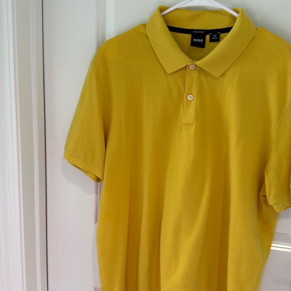 Yellow Hugo Boss shirt size XL